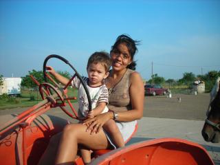 baby on the tractor